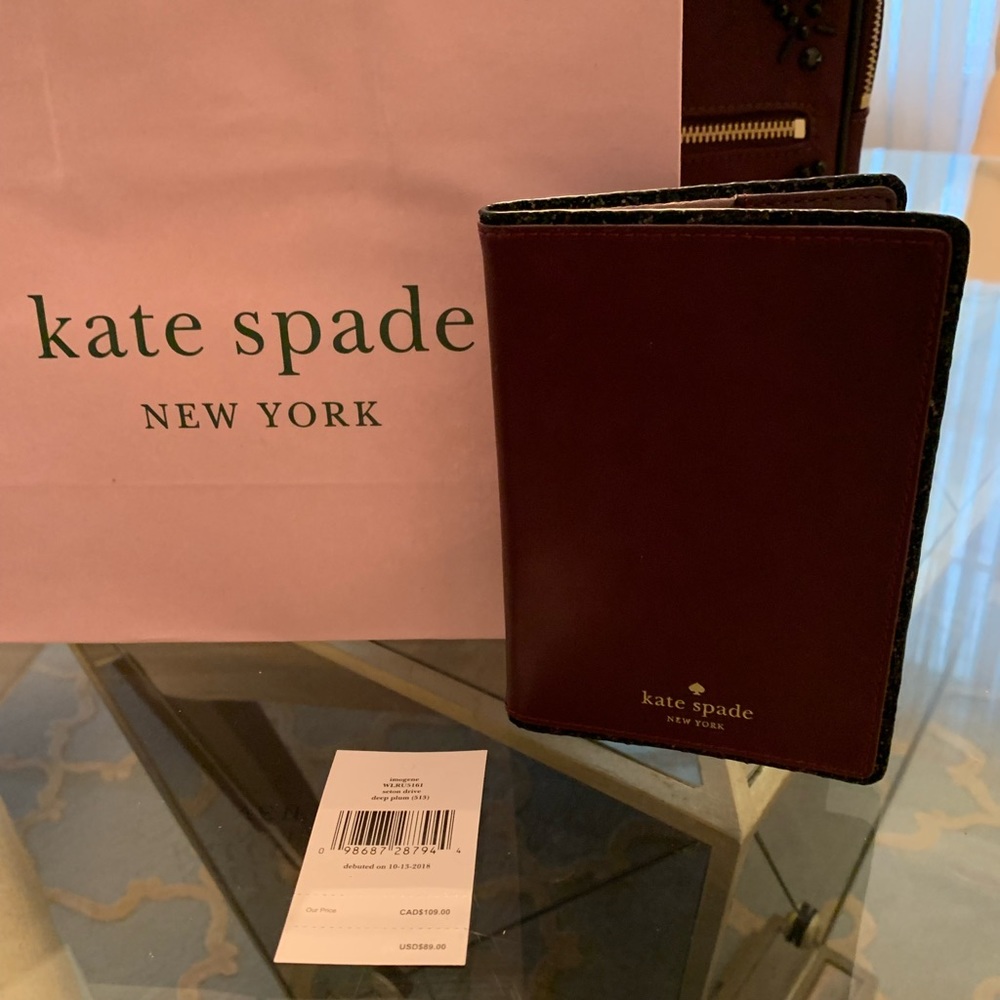 Kate Spade ♠️ NWT Imogene Deep Plum Passport